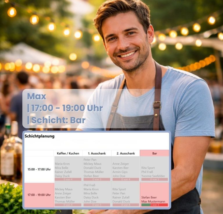 Digitale Helferplanung leicht gemacht: Unser Umfrage-Tool kombiniert klassische Umfragen mit Kontingentverwaltung – ideal für Vereine, Ehren